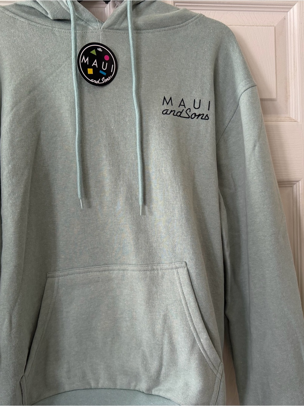 Maui and Sons Men's Sage Green Crewneck Hoodie